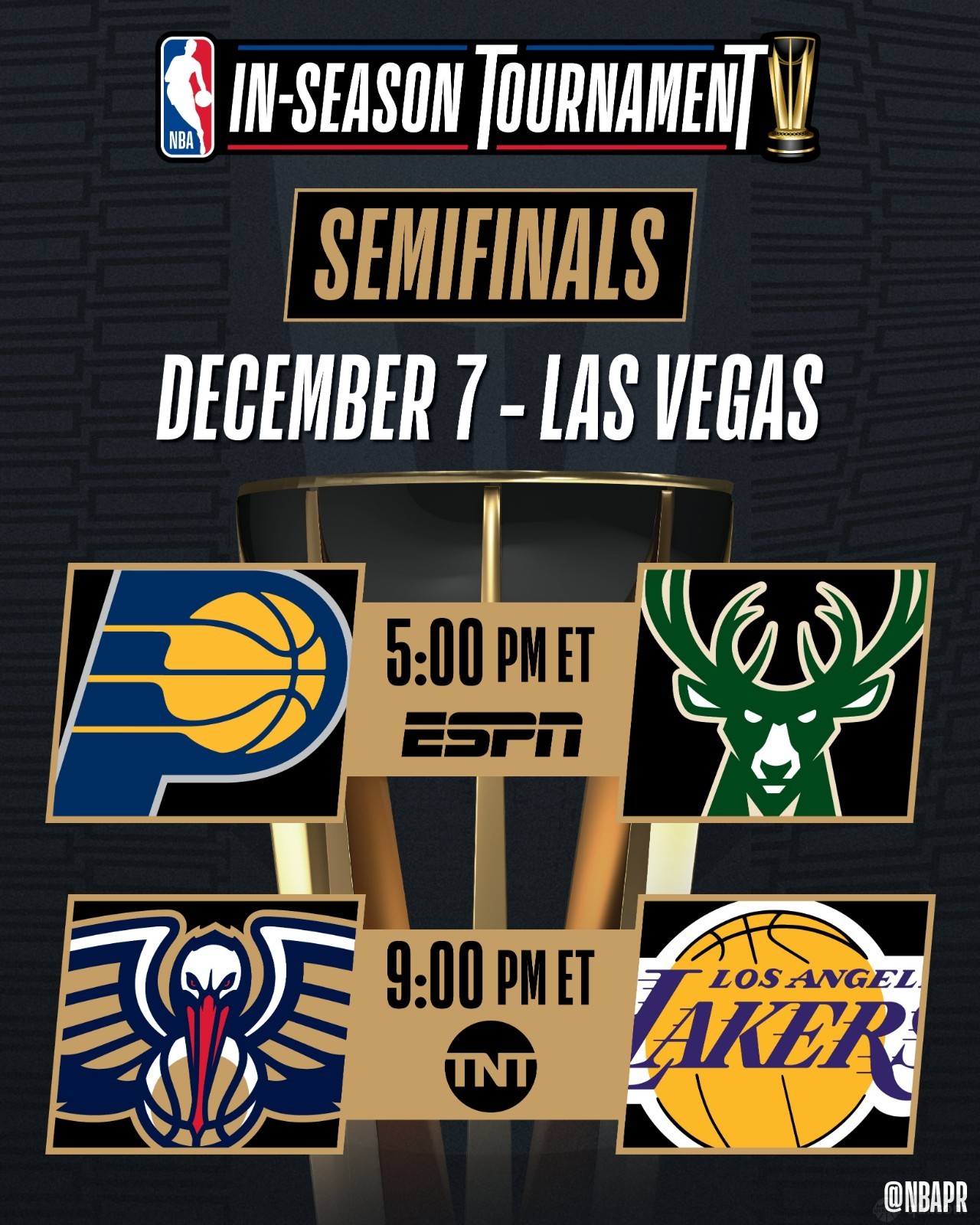 NBA季中锦标赛四强对阵图 半决赛12月8日正式开战-第1张图片-